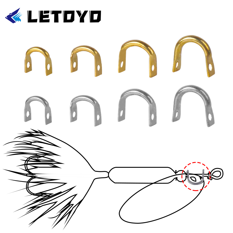 Fishing Lure Spinnerbait - Letoyo 100 peças de presilhas dobradas
