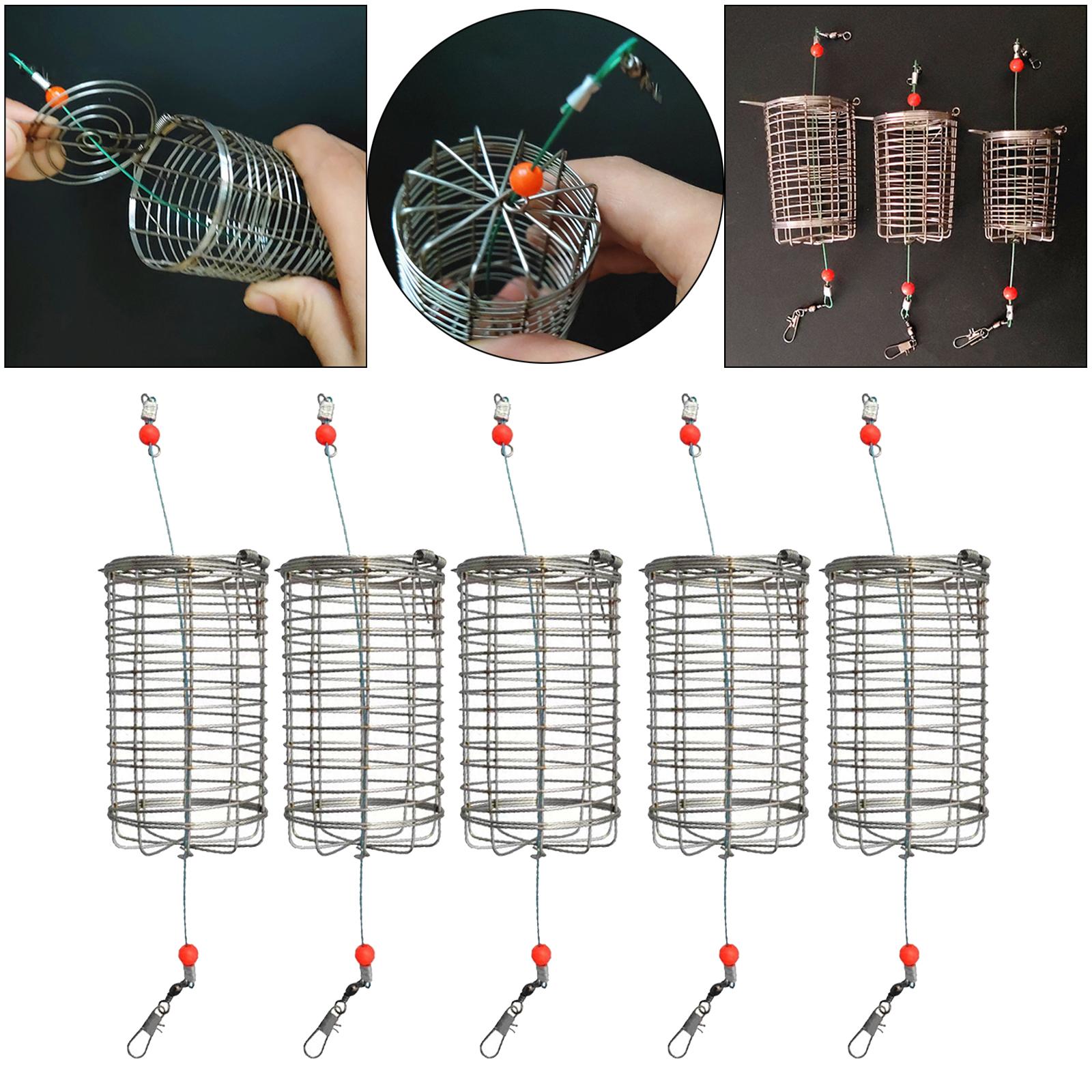 Fishing Lure Topwater - 5x sólido alimentador de pesca gaiola