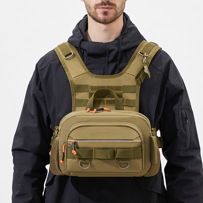 Fishing Lure Box - Bolsa de peito masculina mochila de