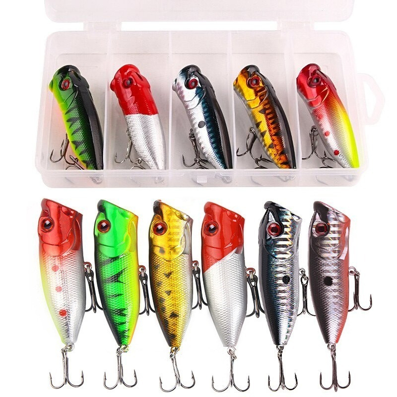 Fishing Lure Topwater - 6 peças 6 cores (saco opp)/5
