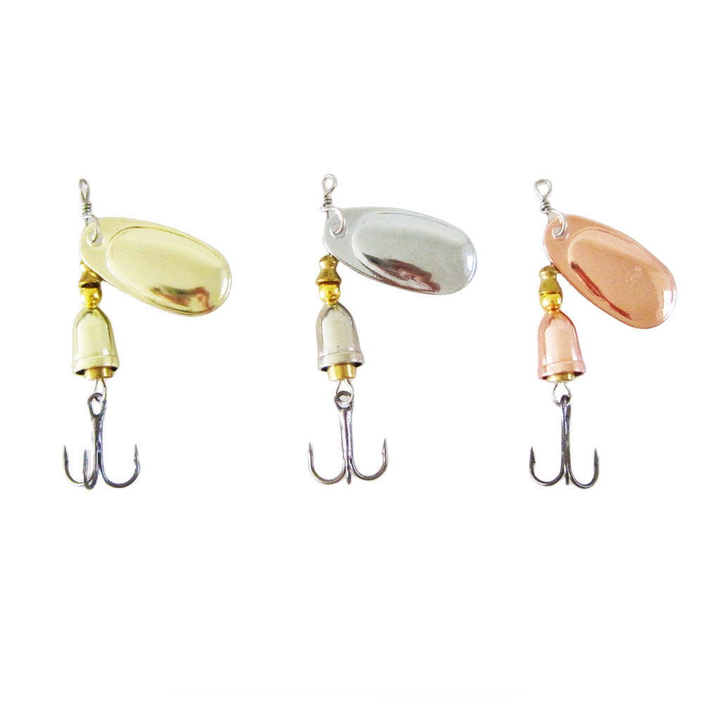 Fishing Lure Blade Bait - Latão Duro Artificial Spoon Isca, Lâmina