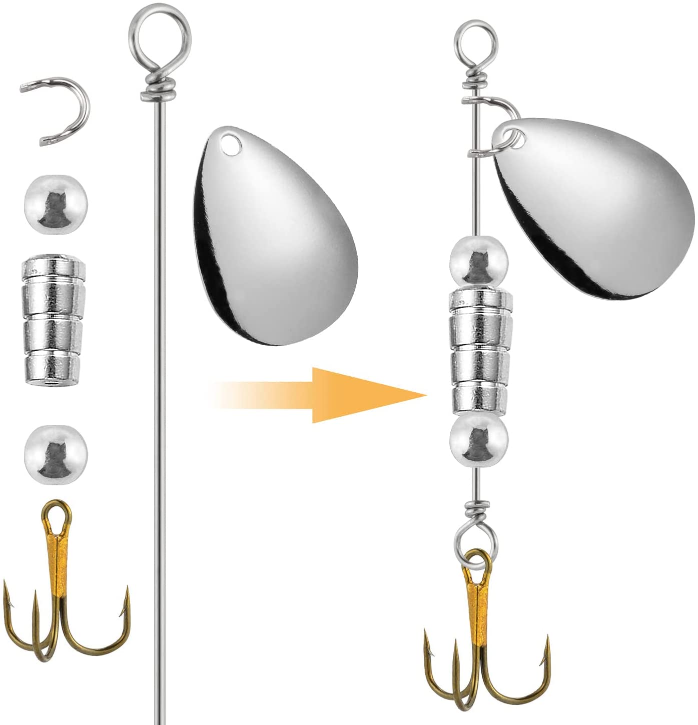 30/100 pçs tokyo rig spinner i - Fishing Lure Spinnerbait avaliação e preço