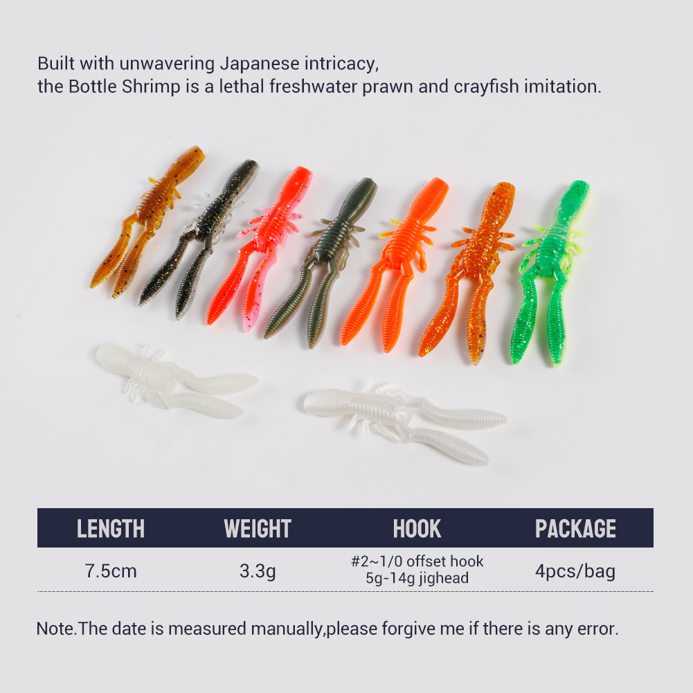 Noeby garrafa camarão craw 75m - Fishing Lure Swimbait avaliação e preço