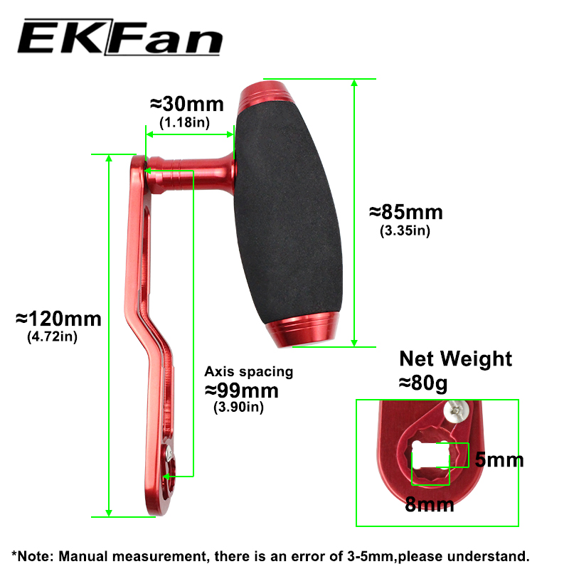 Manivela de Alumínio EKFan 120 - Fishing Lure Jig avaliação e preço