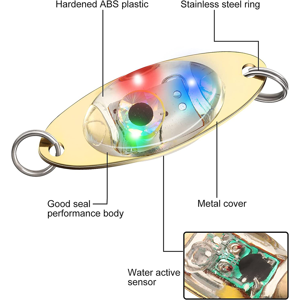 PRO BEROS-LED Deep Drop Luzes  - Fishing Lure Spoon avaliação e preço