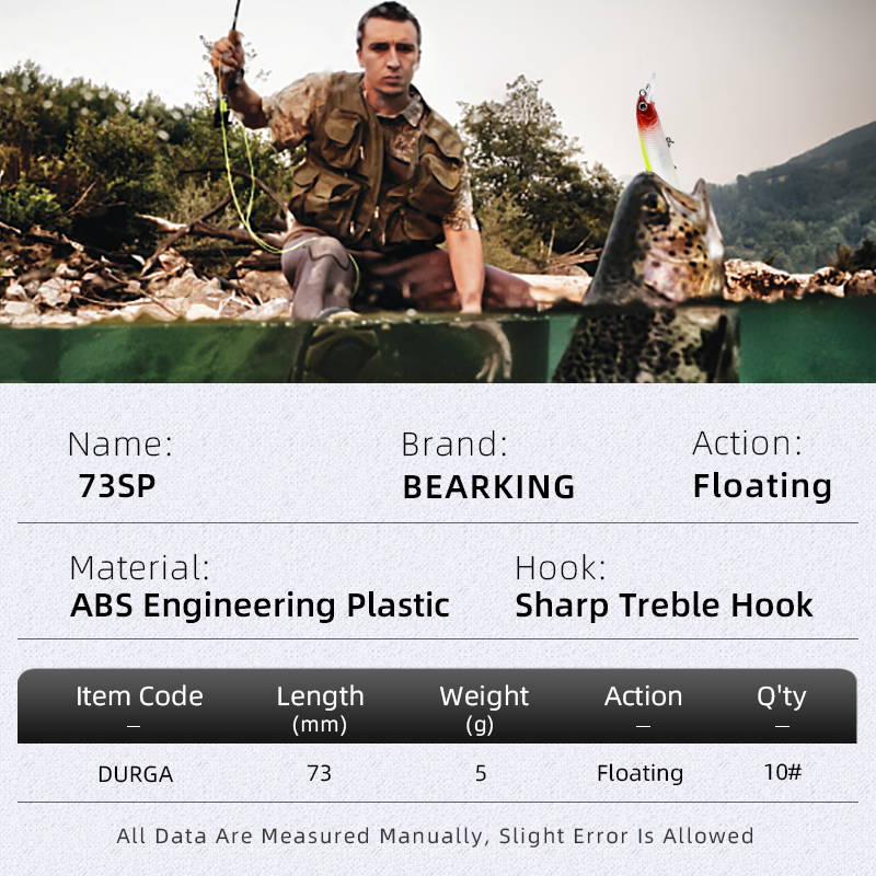 Bearking novo modelo 73mm 5g q - Fishing Lure Crankbait avaliação e preço