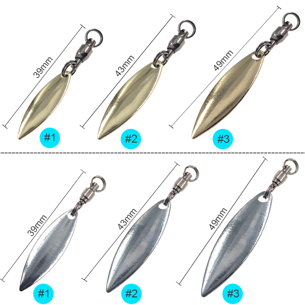 10 pçs lâminas de folha de sal - Fishing Lure Blade Bait avaliação e preço