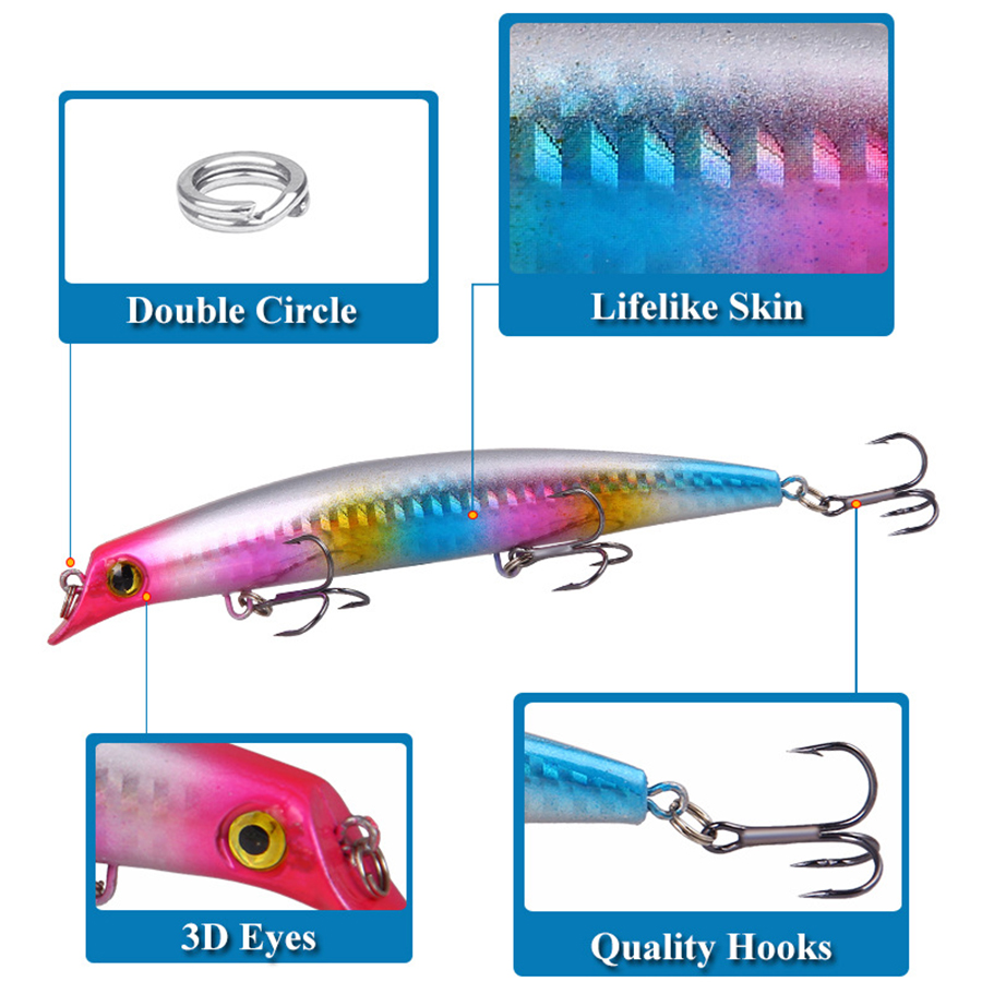 6 pçs crankbaits iscas de pesc - Fishing Lure Popper avaliação e preço