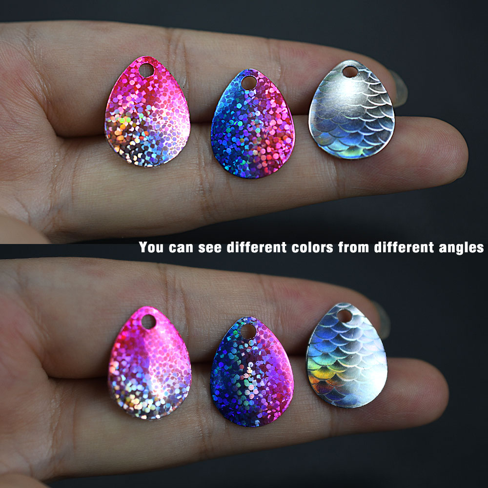 6 Peças de Lâminas Iridescente - Fishing Lure Blade Bait avaliação e preço