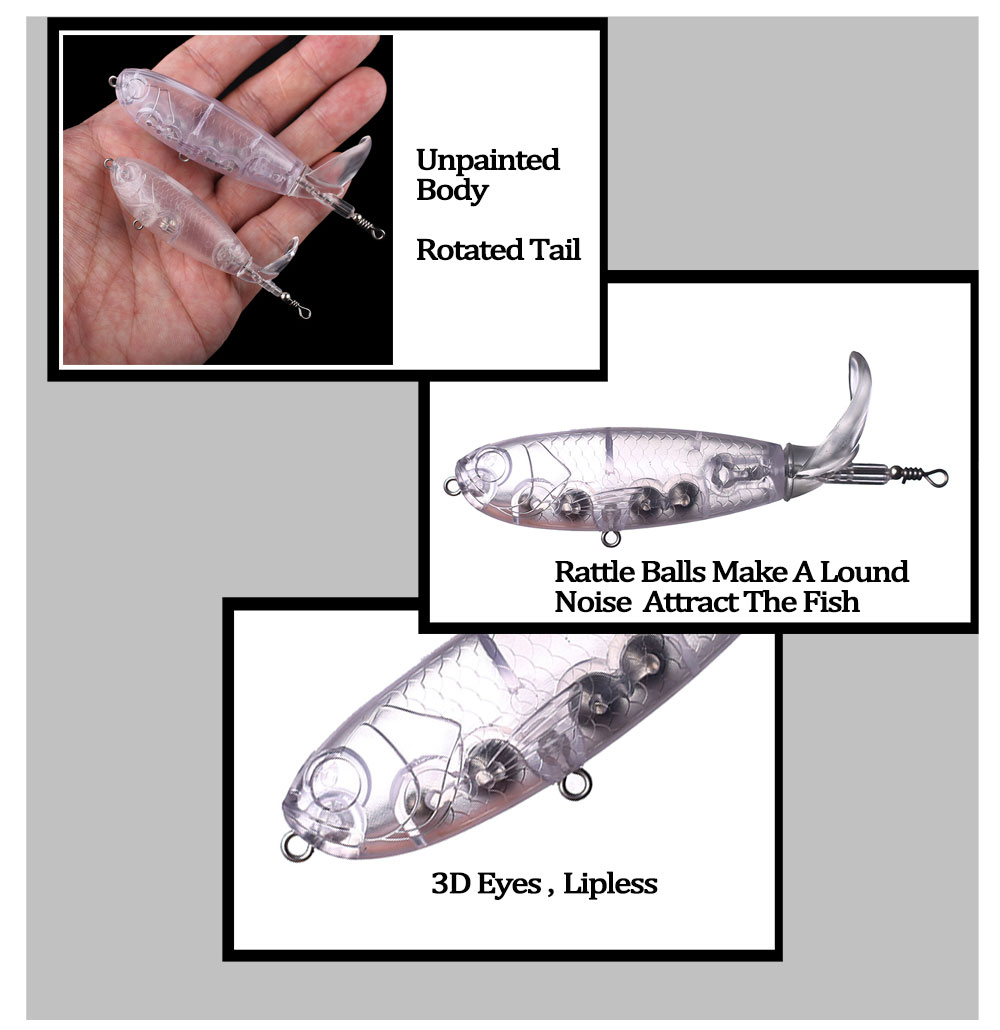 Huang-sem pintura em branco Ba - Fishing Lure Popper avaliação e preço