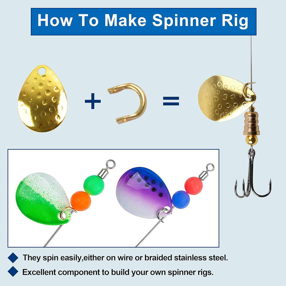 Latão em U-Shaped Links Spinne - Fishing Lure Spinner avaliação e preço