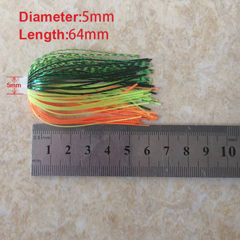 5 pçs/lote 88 fios 64mm saias  - Fishing Lure Buzzbait avaliação e preço