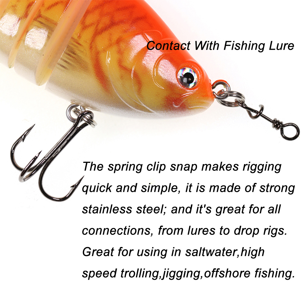 Bimoo 50 Peças Conector de Aço - Fishing Lure Accessories avaliação e preço