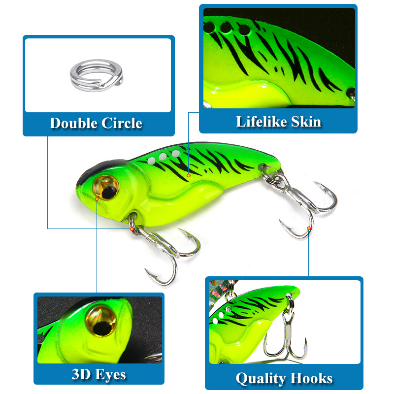 Isca Artificial Metálica Vib B - Fishing Lure Blade Bait avaliação e preço