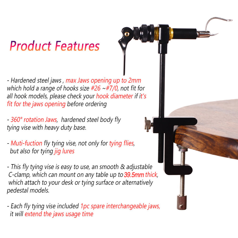 Bimoo-C-Clamp Fly Tying Tool K - Fishing Lure Spinner avaliação e preço