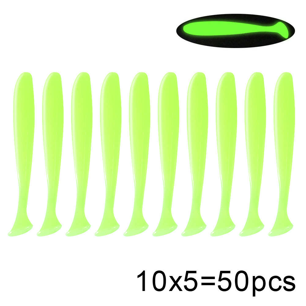 Qxo 50 pçs/lote isca de silico - Fishing Lure Soft Plastic avaliação e preço