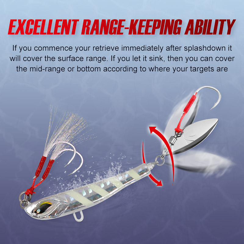 Noeby lâmina gabarito isca 21g - Fishing Lure Blade Bait avaliação e preço