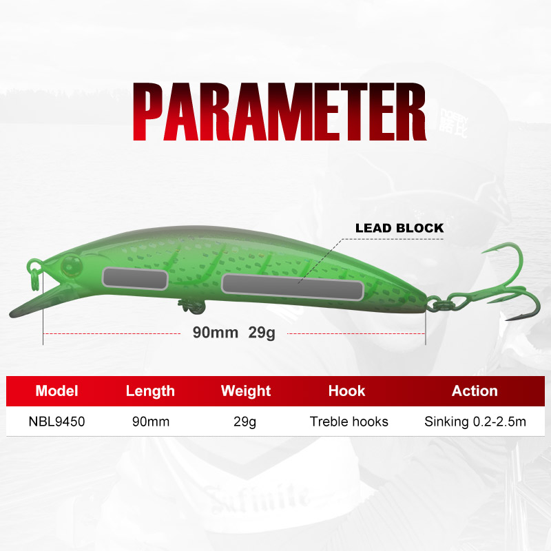 Isca Artificial NOEBY Sinking  - Fishing Lure Jerkbait avaliação e preço