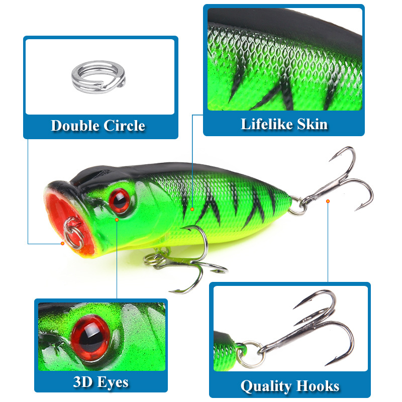 6 peças 6 cores (saco opp)/5 p - Fishing Lure Topwater avaliação e preço