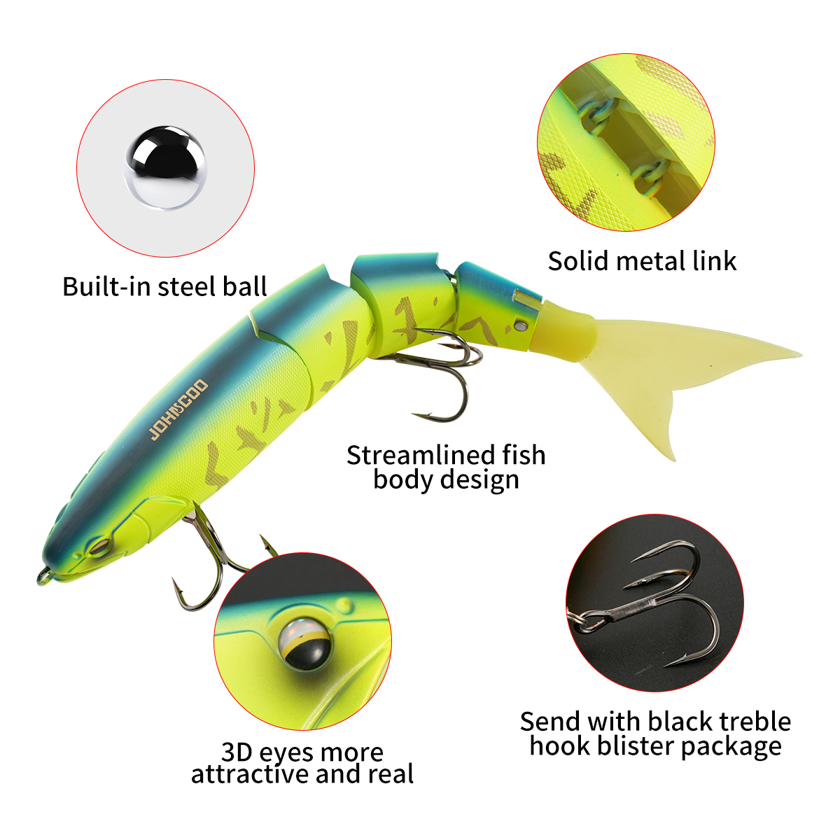 Johncoo isca de pesca articula - Fishing Lure Popper avaliação e preço