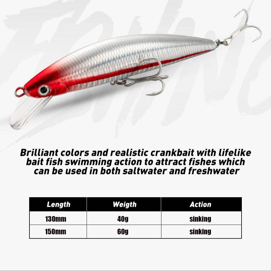Sinking Minnow Fishing Lure, S - Fishing Lure Jerkbait avaliação e preço