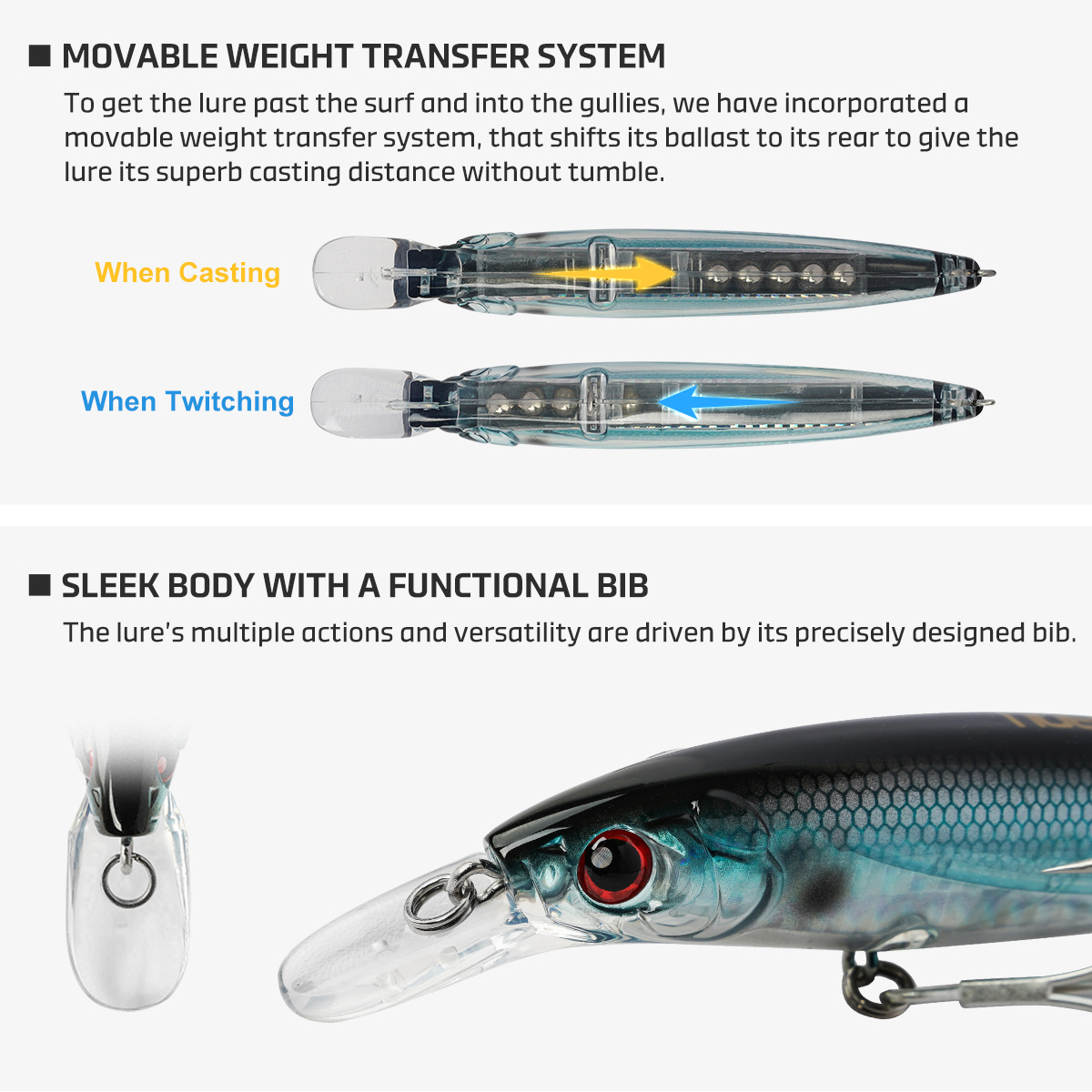 Noeby 100mmm 14g 120mm 22g jer - Fishing Lure Jerkbait avaliação e preço