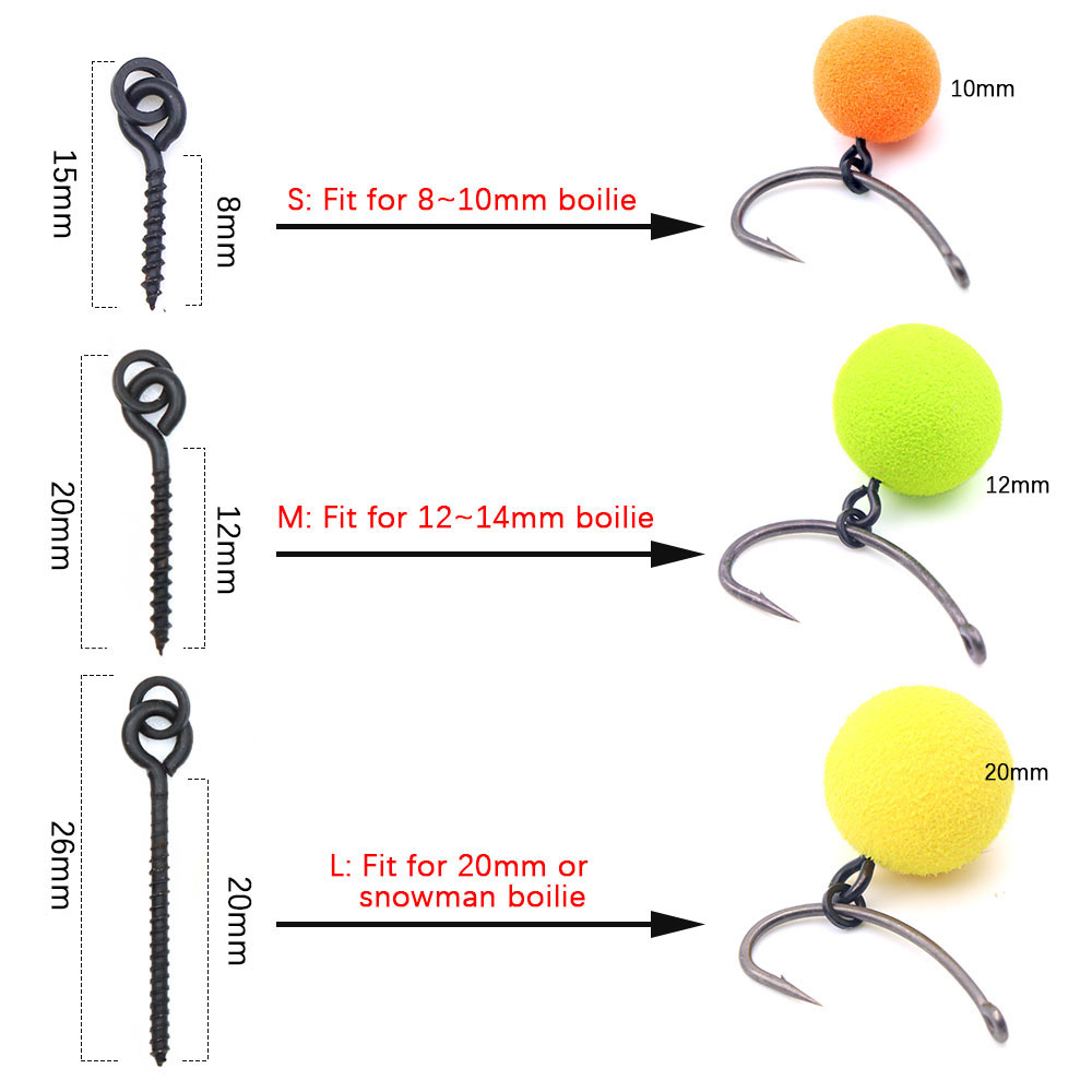 20 pçs carpa pesca boilie clip - Fishing Lure Accessories avaliação e preço
